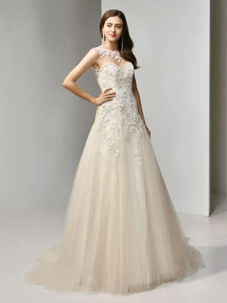 Amazing wedding dress Enzoani Ivory Regular Long V-neck New (Un-Altered) Tulle Size 40