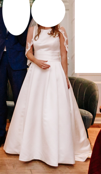 Amazing wedding dress Vindress Ivory Regular Long V-neck New (Un-Altered) Satin Size 36