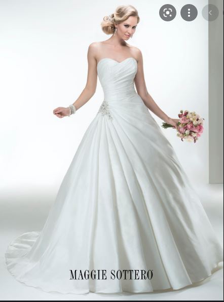 Precious dress Vindress White Regular Long Strapless New (Un-Altered) Satin Size 38
